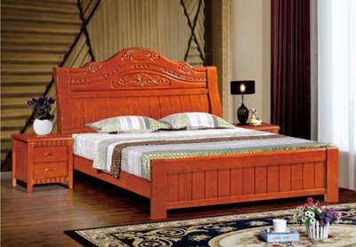 【松木大床批發(fā)熱銷款608#專業(yè)供應(yīng) 質(zhì)量保證 臥室 1.8M雙人實木床】價格,廠家,圖片,床類,南康市龍富達礦產(chǎn)品加工廠-