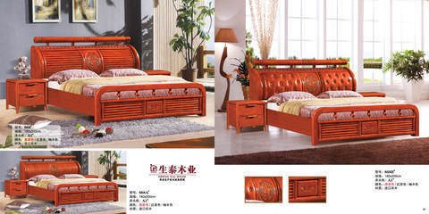 【江西實木家具廠家 大量批發實木床 橡木床 白胚 成品批量定做】價格,廠家,圖片,成套家具,江西省南康生泰家具廠-