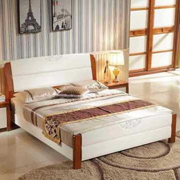 1.8 1.5實木床 橡木雙人床 地中海白油床 廠家直銷