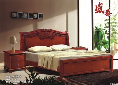 【廠家直銷 供應批發盛泰211B#雙人單層實木床 實木家具】價格,廠家,圖片,床類,南康盛泰家俱廠-
