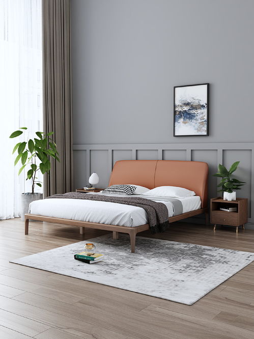 mfg家具電商產品渲染 實木床 總