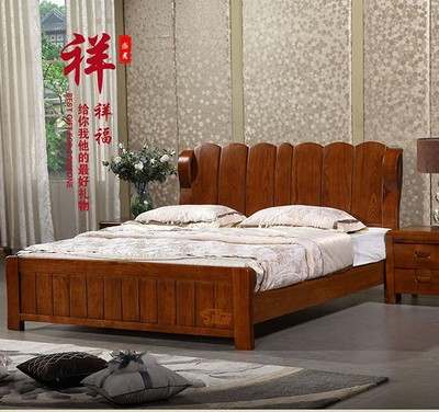 江西南康橡木床 實(shí)木床 *床 *成套家具 老年款床大