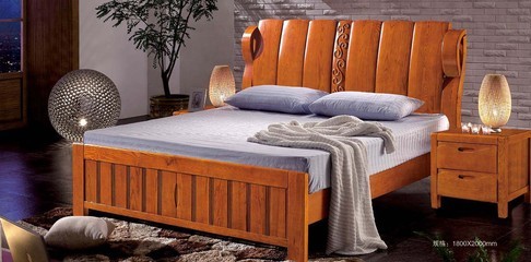 【廠家直銷 1.8*2米床 雙人榆木床 956# 南康實木床】價格,廠家,圖片,床類,南康市龍緣木業(yè)廠-