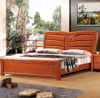 2014款橡木1.8米-2米實木床 可配儲物高箱 南康家具 臥室家俱家私|一淘網(wǎng)優(yōu)惠購|購就省錢