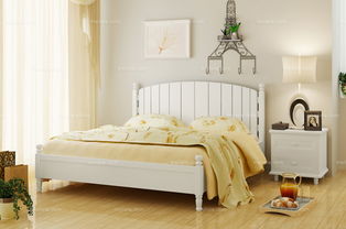 最新白色純實(shí)木床圖片欣賞
