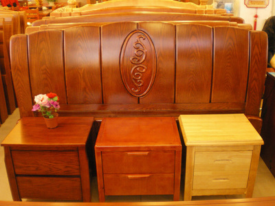 【順德家具 批發(fā)水曲柳大床 實(shí)木床1.8米 雙人床 床具 8061#】?jī)r(jià)格,廠家,圖片,床類,南康一品家緣家具廠-