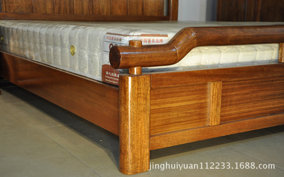 【廠家推薦 胡桃木套房家具 1.8米雙人床 實(shí)木1181#床批發(fā)零售】價(jià)格,廠家,圖片,成套家具,南康樂豐家具廠-