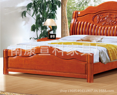 【廠家直銷 橡木床 實木床 雙人床 批發(fā)暢銷 品質(zhì)有保證】價格,廠家,圖片,床類,南康宣科家具廠-