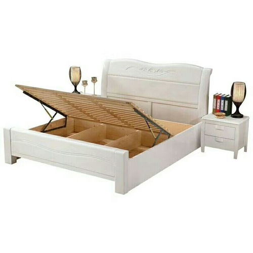 實(shí)木床1.8米雙人臥室床1.5米中式抽屜儲物橡木床1.2米兒童單人床