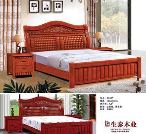 【家居特價床兩米橡木歐式床 中式兩米二長實木床南康床兩米床 松】價格_廠家_圖片 -