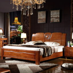 南康實木床 現代中式1.8米進口橡木雙人高箱床批發展示