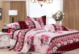 精選全棉活性印花磨絨澳絨四件套，搭配南康實木床打造舒適睡眠空間